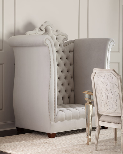 Haute House Ella Tufted Loveseat In Light Gray