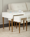 John-richard Collection Kano Nesting Tables In White/gold
