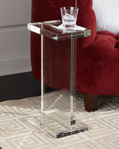John-richard Collection Rectangle Crystal Martini Table In Transparent