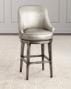 Old Hickory Tannery Ashton Bar Stool, 30" In Platinum