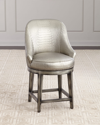 Old Hickory Tannery Ashton Counter Stool, 24" In Gray