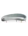 Jonathan Adler Ether Curved Sofa In Light Blue