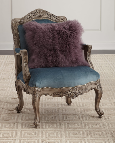 Massoud Eduardo Bergere Chair In Blue