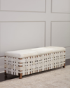 Arteriors Ellis Hair Hide Bench In White