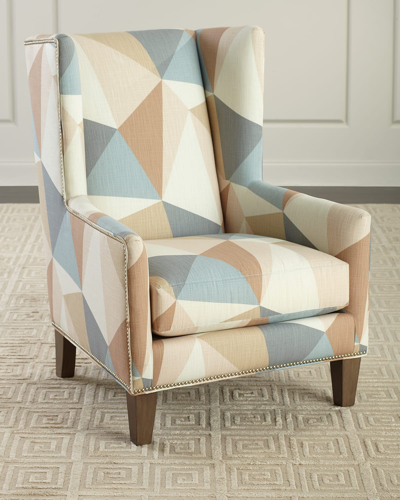 Massoud Tamra Wing Chair In Pink