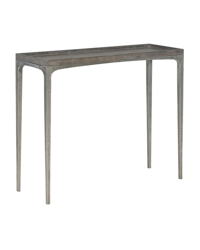 Bernhardt Linea Textured Graphite Sofa Table In Charcoal