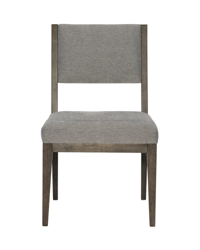 Bernhardt Linea Half Back Side Chair In Charcoal