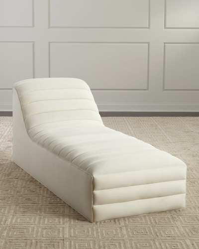 Haute House Simone Channel Tufted Chaise In Neutral