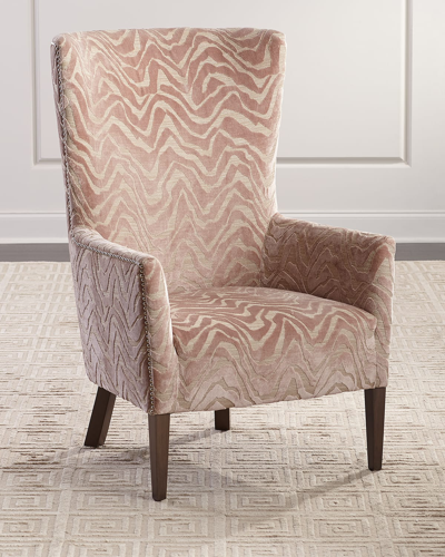 Massoud Pantone Wing Chair In Pink