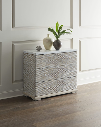 Hooker Furniture Lissardi Marble Top 3-drawer Chest In Gray