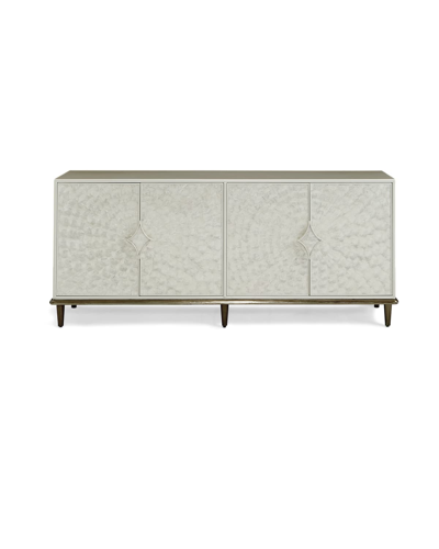 Hooker Furniture Capiz Shell Entertainment Console In Creamy White