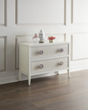 John-richard Collection Marais Linen & Agate Chest In White