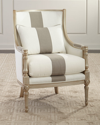 Massoud Lark Colorblock Chair In Neutral