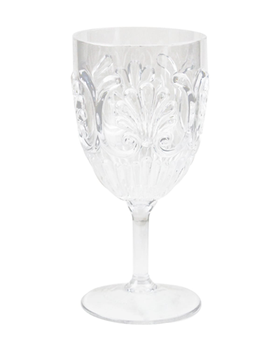 Le Cadeaux Fleur Melamine Wine Glass In Transparent