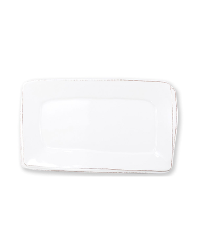Vietri Melamine Lastra Rectangular Platter, White