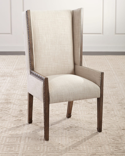 Peninsula Home Collection Clive Wing Chair In Cream