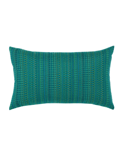 Elaine Smith Eden Texture Lumbar Sunbrella Pillow, Blue