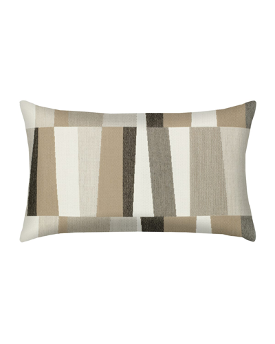 Elaine Smith Strata Lumbar Sunbrella Pillow, Gray