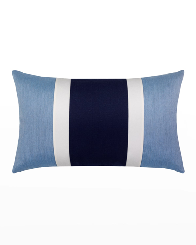 Elaine Smith Nevis Lumbar Sunbrella Pillow In Blue