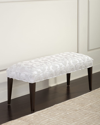 Haute House Alix Bench, 42" In Silver