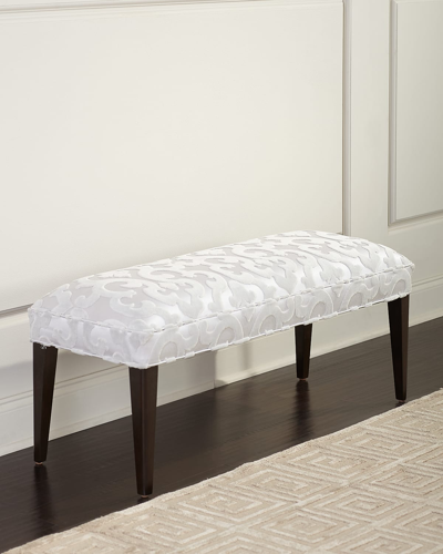 Haute House Alix Bench, 42" In Silver