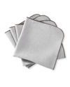 Matouk Calypso Napkins, Set Of 4 In Silver