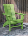 Polywood Modern Curveback Adirondack Chair In Green