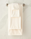 Sferra Diamond Weave Washcloth In Ivory