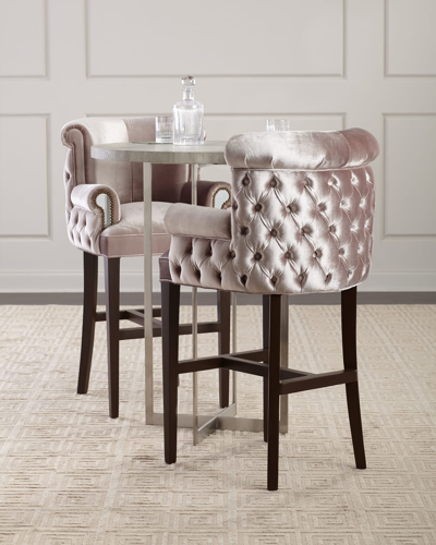 Haute House Eva Mirror Bar Stool In Neutral