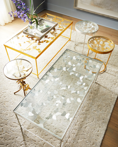 Jamie Young Butterfly Coffee Table In Silver
