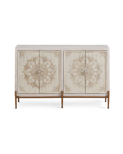 Hooker Furniture Delilah Hand-painted Accent Chest In Cream/gold