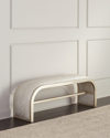 John-richard Collection Aintree Curved Bench In Silver White
