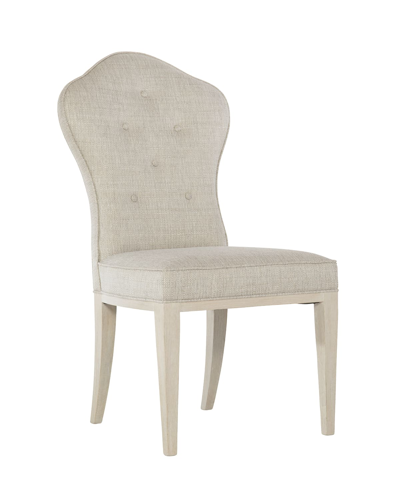 Bernhardt East Hampton Button Tufted Side Chair In Neutral