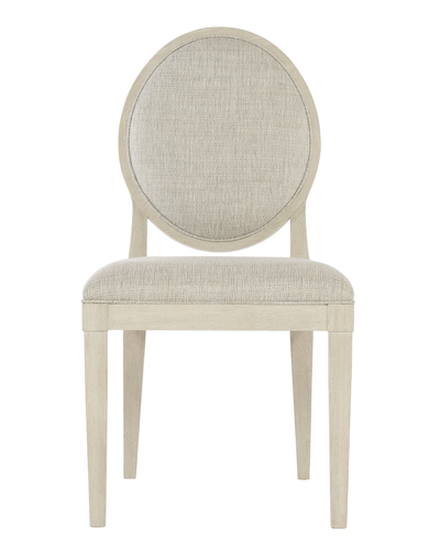 Bernhardt East Hampton Oval Back Side Chairs, Set Of 2 In Cerused Linen