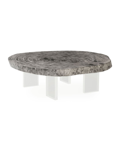 The Phillips Collection Chamcha Wood Coffee Table In Silver/ Grey