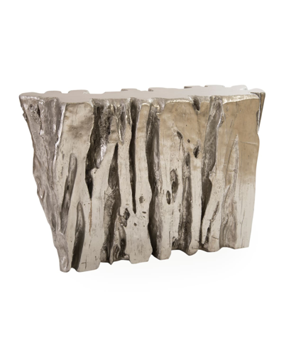 The Phillips Collection Freeform Silver Leaf Console Table In Metallic