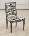 Massoud Arielle Dining Chair In White/black