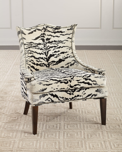 Massoud Emmanuelle Chair In White/black