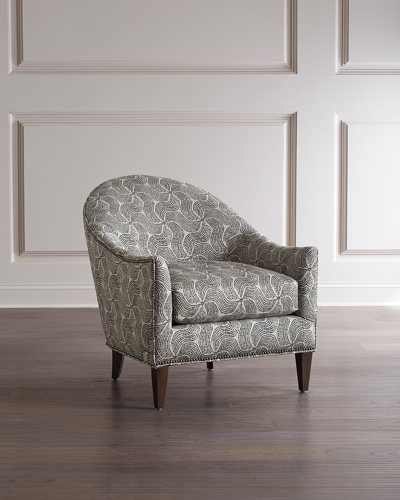 Massoud Leisa Accent Chair In Black White Print