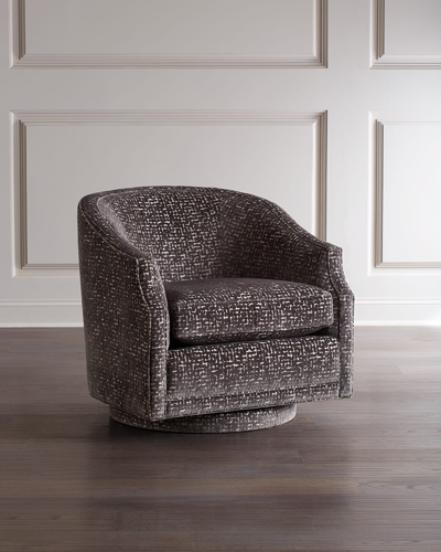 Massoud Andress Swivel Chair In Espresso