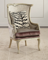 Massoud Stellan Wing Chair In Lavender