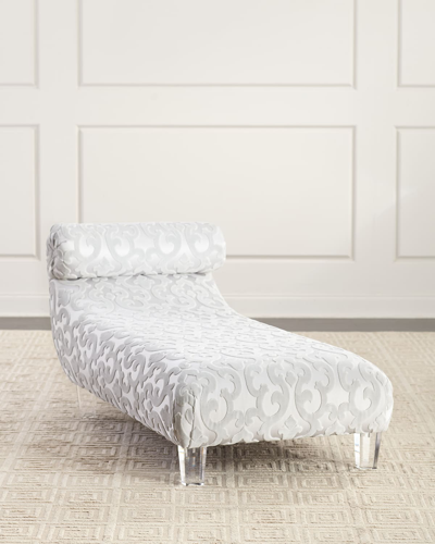 Haute House Alix Chaise Lounge In Silver