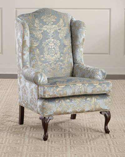 Haute House Priscilla Wing Chair In Blue