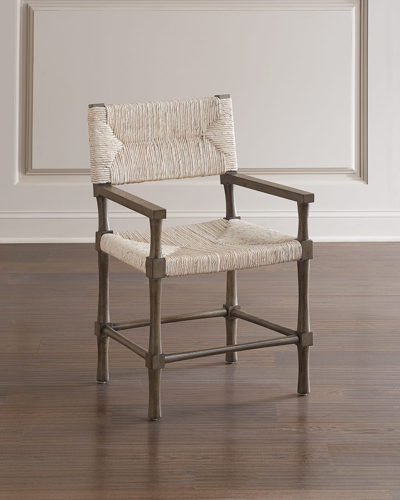 Bernhardt Palma Organic Arm Chair In Rustic Gray