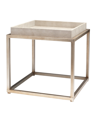 JAMIE YOUNG JAX FAUX SHAGREEN SIDE TABLE