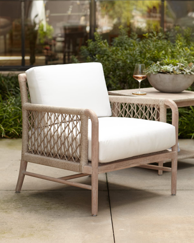 Palecek Montecito Outdoor Lounge Chair In Neutral