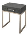 Jamie Young Kian Faux Shagreen Side Table In Grey