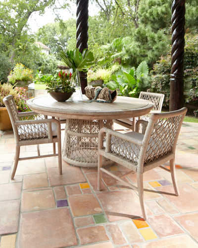 Palecek Montecito Outdoor Dining Table In Neutral