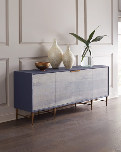 John-richard Collection Skyscape Art Sideboard In Blue