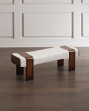 John-richard Collection Kinda Mid Century Modern Bench In Cream